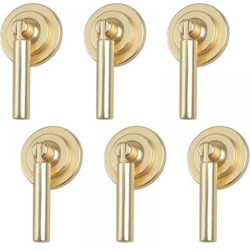 foto del prodotto confezione da 6 maniglie per mobili a goccia in lega di zinco spazzolato con viti di montaggio per mobili, cassetti, porte, mobili decorativi
