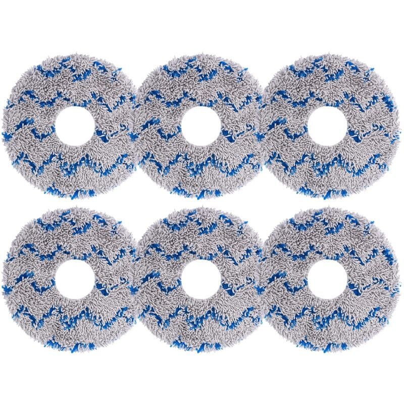 foto del prodotto confezione da 6 panni di ricambio per aspirapolvere ecovacs deebot x1, x1 omni turbo, x1 plus, t10, t20, t20 max, t20 pro