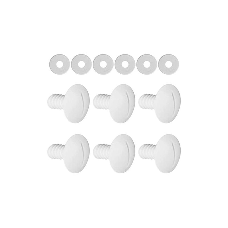 foto del prodotto confezione da 6 viti di ricambio per ruote da piscina per pulitore per piscina 180 280 c55 con rondelle extra, parti di ricambio c55 c 55