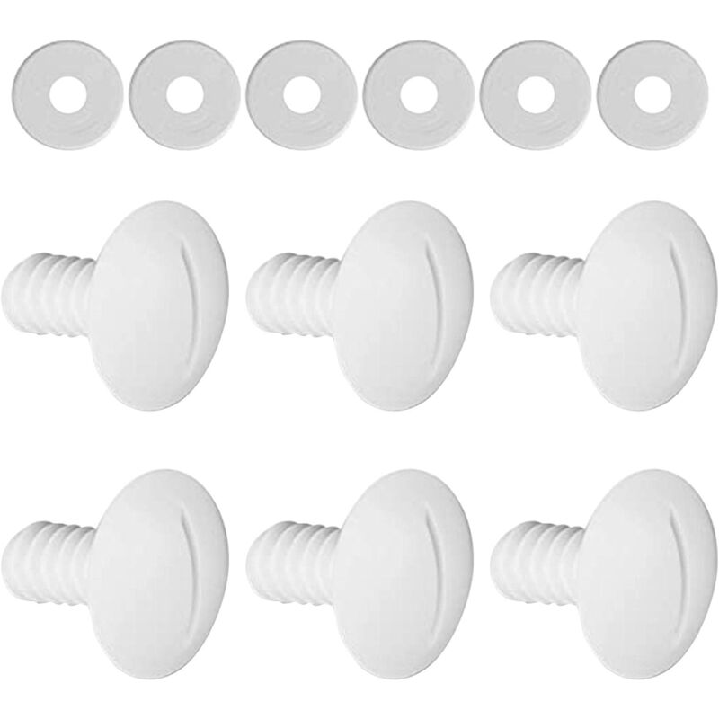 foto del prodotto confezione da 6 viti di ricambio per ruote da piscina per pulitore per piscina 180 280 c55 con rondelle extra, parti di ricambio c55 c 55