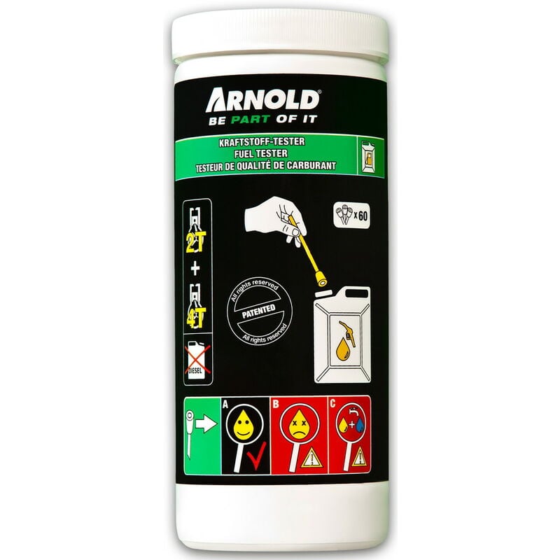 foto del prodotto confezione da 60 tester benzina 2 in 1 arnold