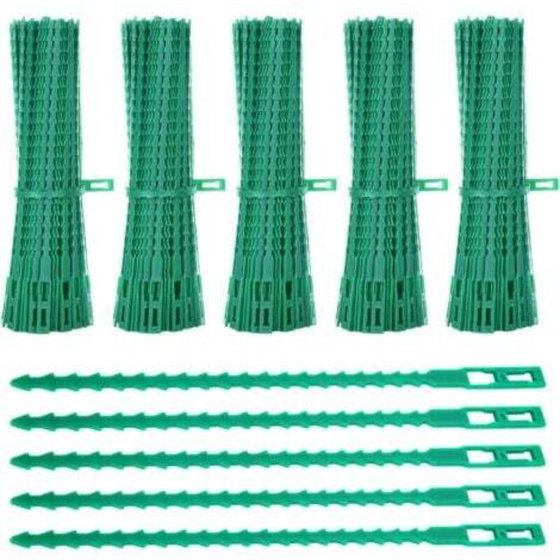 foto del prodotto confezione da 600 fascette per piante, fascette da giardino regolabili da 23 cm, fascette da giardino in plastica morbida, fascette per pomodori per