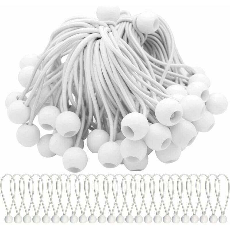 foto del prodotto confezione da 75 corde elastiche con palline corde elastiche corde elastiche per tendoni, tende, striscioni e teloni