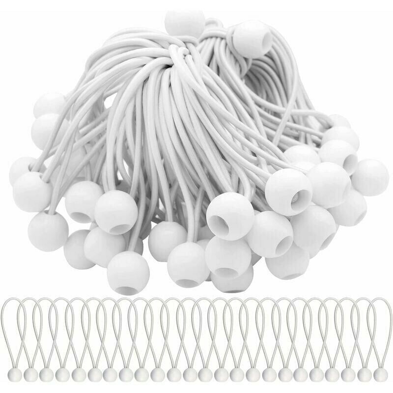foto del prodotto confezione da 75 corde elastiche con palline corde elastiche corde elastiche per tendoni, tende, striscioni e teloni