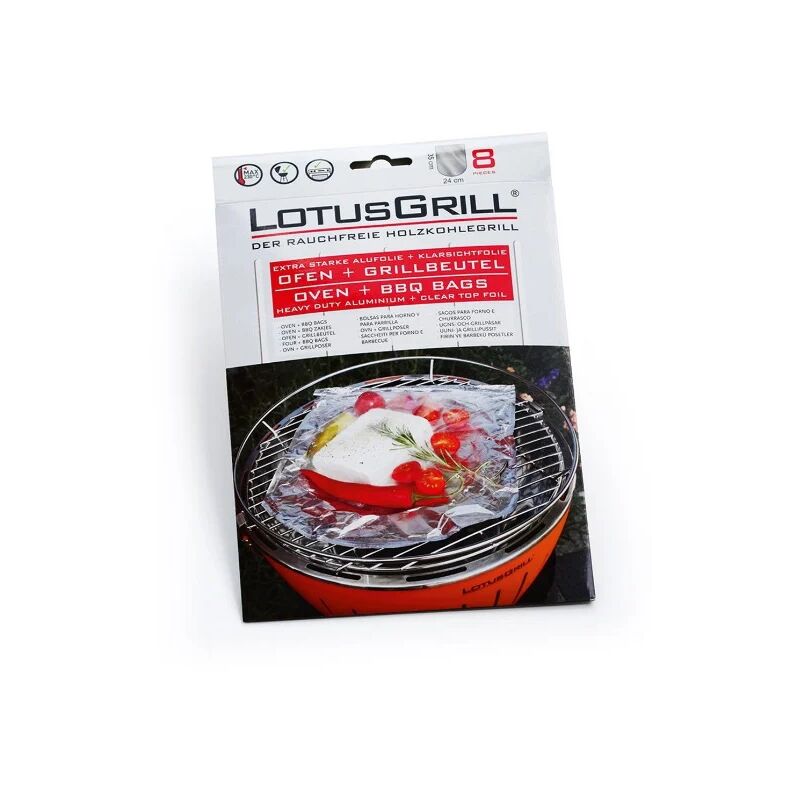 foto del prodotto confezione da 8 sacchetti per barbecue o forno