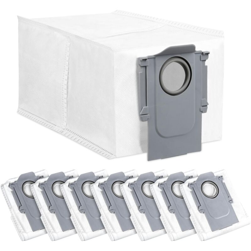 foto del prodotto confezione da 8 sacchetti per polvere per robot roborock q revo, grande capacit 2,7 litri, parti di ricambio uniche, set di accessori in tessuto di