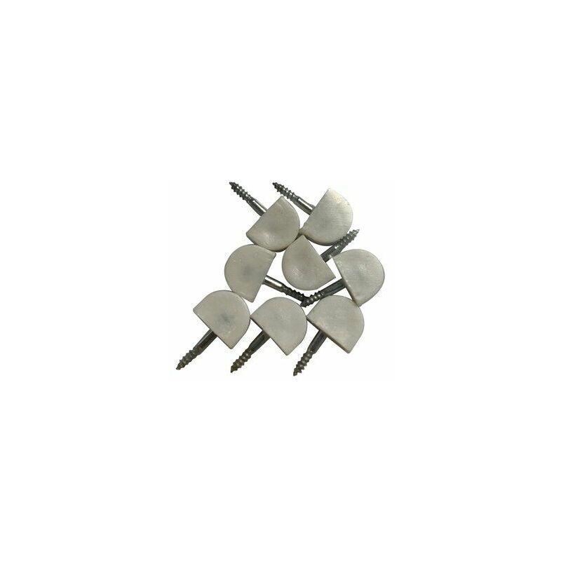 foto del prodotto confezione da 8 unit . piccolo supporto per mensola semitondo bianco edm