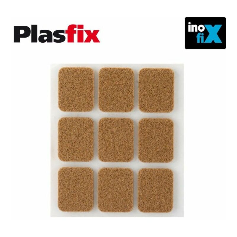 foto del prodotto confezione da 9 feltri adesivi sintetici marroni 29x23mm plasfix inofix