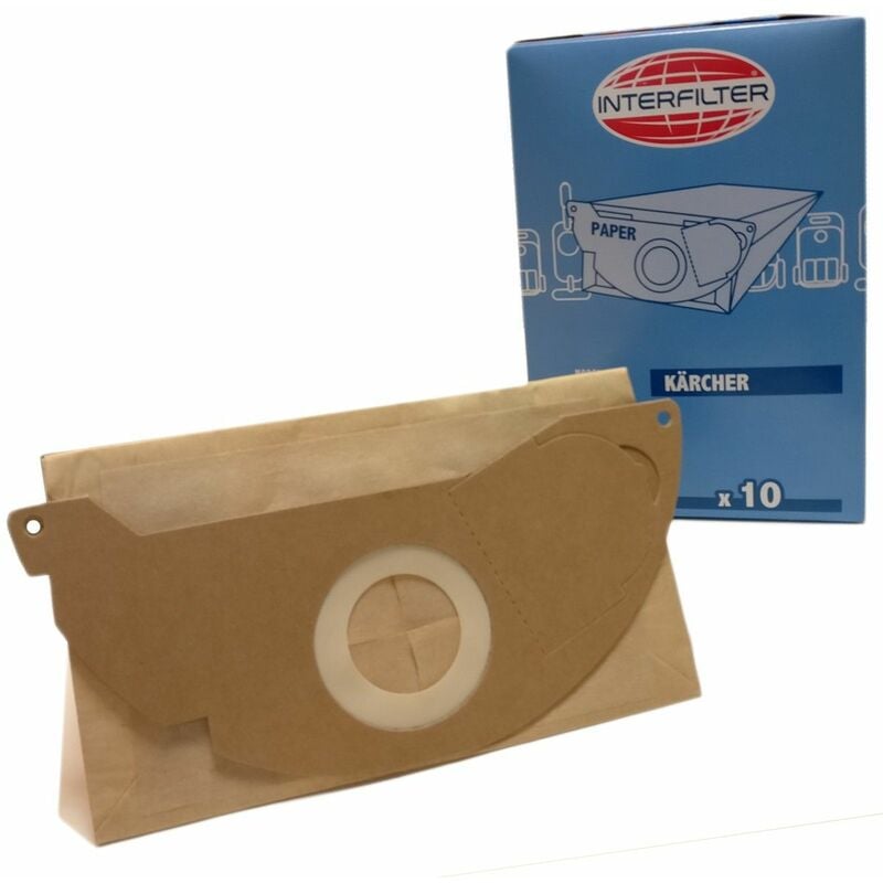 foto del prodotto confezione di 10 sacchetti in microfibra aspirapolvere k rcher 35804