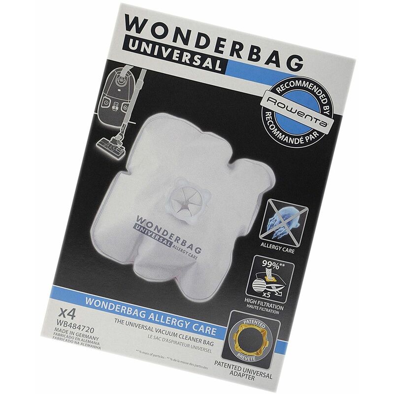 foto del prodotto confezione di 4 sacchetti in microfibra - aspirapolvere - rowenta - 523588426332361053