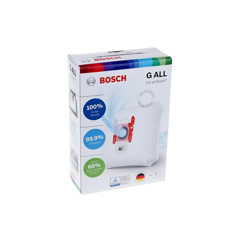 foto del prodotto confezione di 4 sacchetti tipo g originale aspirapolvere bosch 1663504252012830410