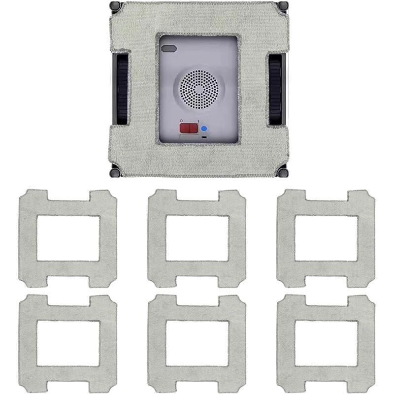 foto del prodotto confezione di panni di pulizia sostitutivi per aspirapolvere per vetri ecovacs winbot w1, panni di pulizia compatibili con ecovacs winbot ecovacs