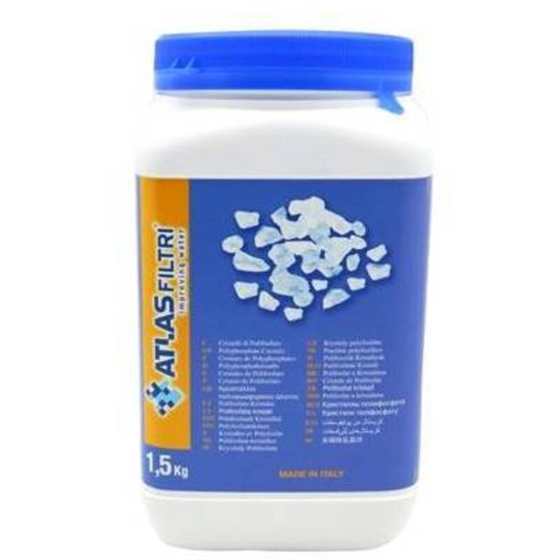 foto del prodotto confezione di polifosfati per dosatore 1,50 kg atlas