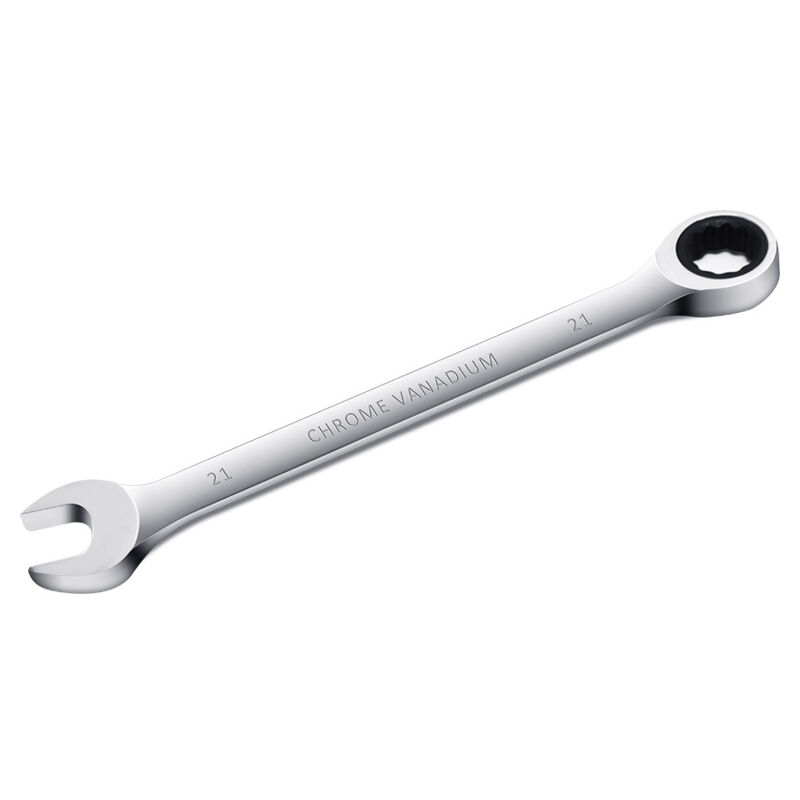 foto del prodotto confezione di set di utensili manuali con chiave a cricchetto fissa, manico in acciaio al cromo vanadio, finitura combinata metrica, set di utensili