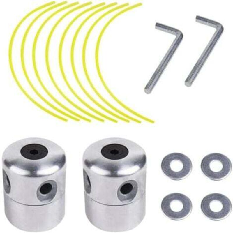 foto del prodotto confezione di testine universali in alluminio per decespugliatore testina per decespugliatore a doppio filo in nylon bobina per filo per