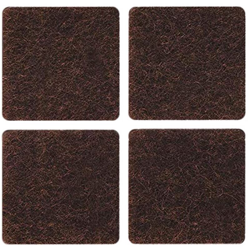 foto del prodotto confezione feltrini per sedie marrone 100x100 mm - 50 cf