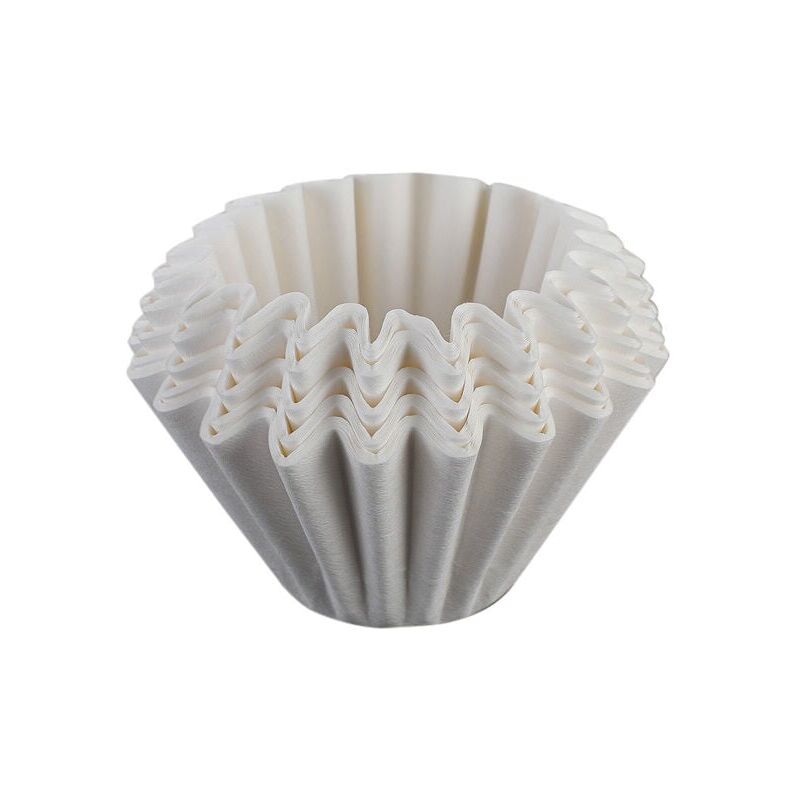 foto del prodotto confezione originale da 100 sacchetti filtro universali bianchi piccoli, filtro in carta neutra per macchine da caff con filtro a cestello, 4,5 x 7