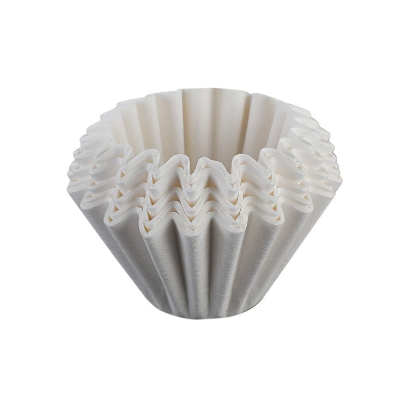 foto del prodotto confezione originale di 100 sacchetti filtro universali bianchi di piccole dimensioni per filtro a cestello, filtro in carta dal gusto neutro per