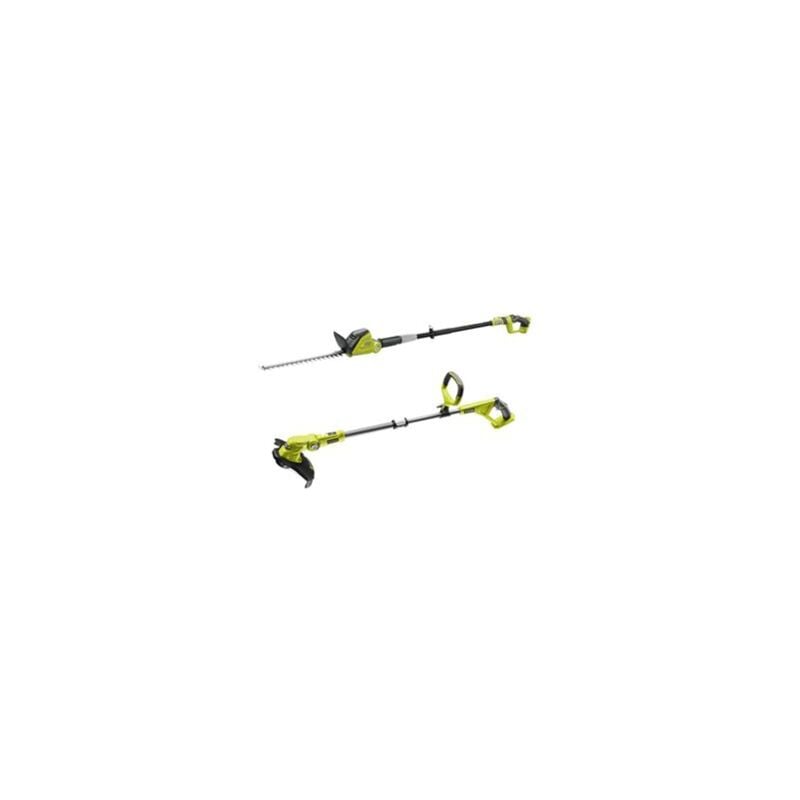 foto del prodotto confezione ryobi 18v one tagliasiepi ad asta opt1845 45 cm 18v one tagliabordi 25 30 cm olt1832 
