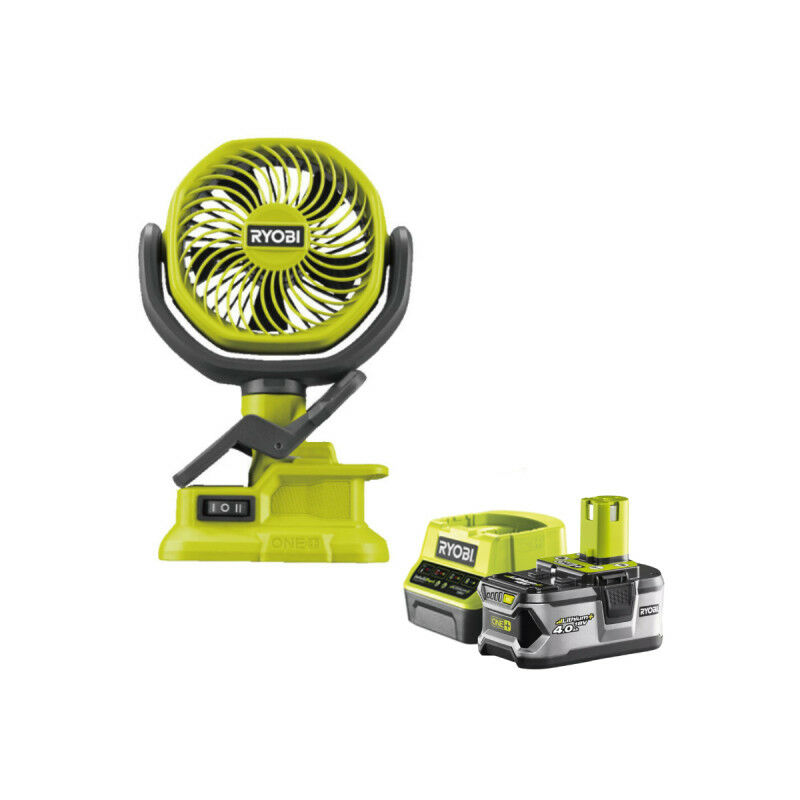 foto del prodotto confezione ryobi 18v oneplus rcf18 0 ventilatore ad artiglio 1 batteria 4.0ah 1 caricatore rapido rc18120 140