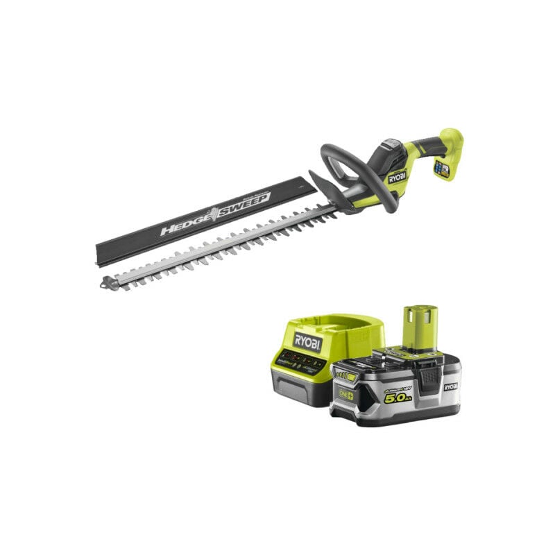 foto del prodotto confezione ryobi 18v oneplus tagliasiepi linea 50 cm ry18ht50a 0 1 batteria 5.0ah 1 caricabatterie rapido rc18
