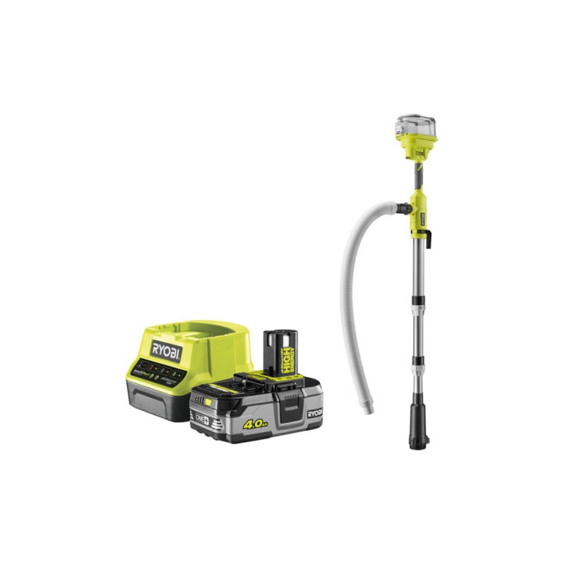 foto del prodotto confezione ryobi 18v pompa acqua telescopica - 3360 l/h - 1 batteria 4.0ah - 1 caricabatterie