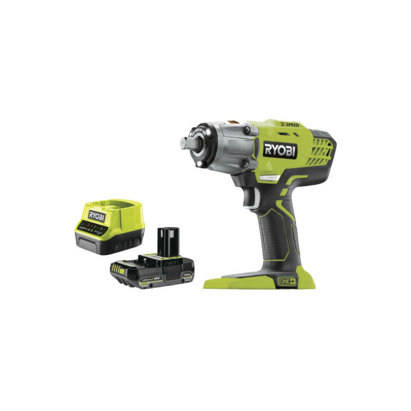 foto del prodotto confezione ryobi azionamento a percussione r18iw3 0 18v oneplus 1 batteria 2.0ah 1 caricatore rapido