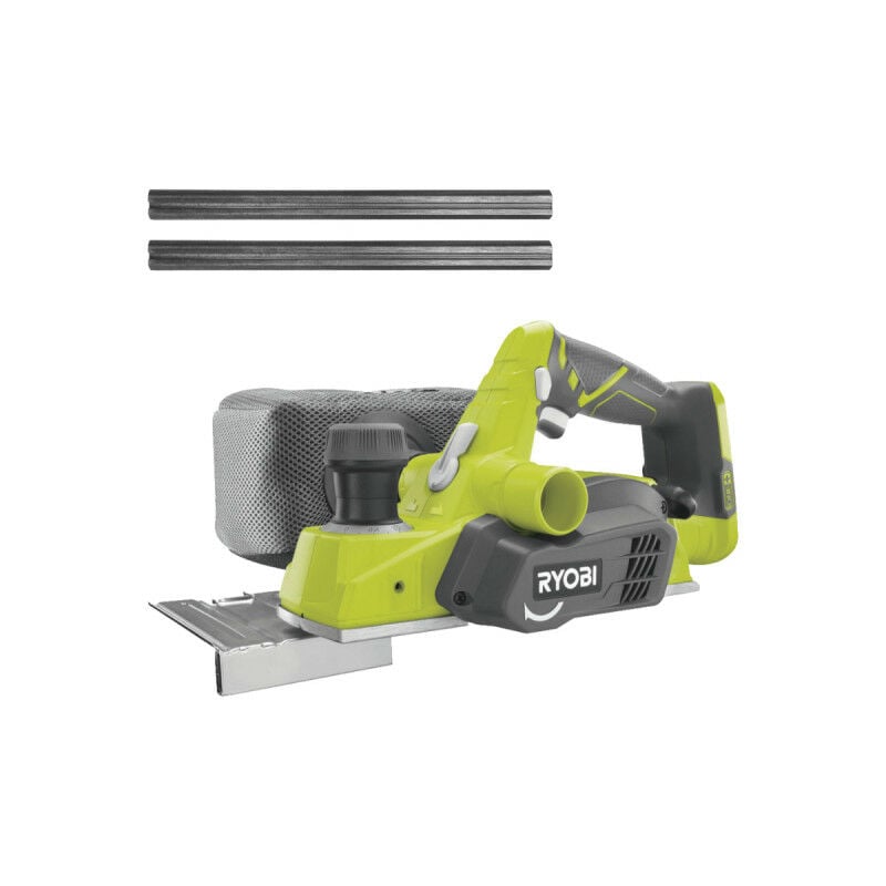 foto del prodotto confezione ryobi pialla r18pl 0 18v oneplus 82mm senza batteria e caricatore set di 2 ferri con punta in metal