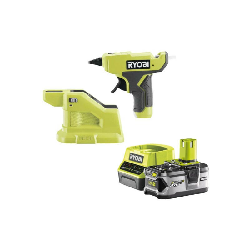 foto del prodotto confezione ryobi pistola per colla 18v oneplus rglm18 0 1 batteria 4,0ah 1 caricatore rapido rc18120 140
