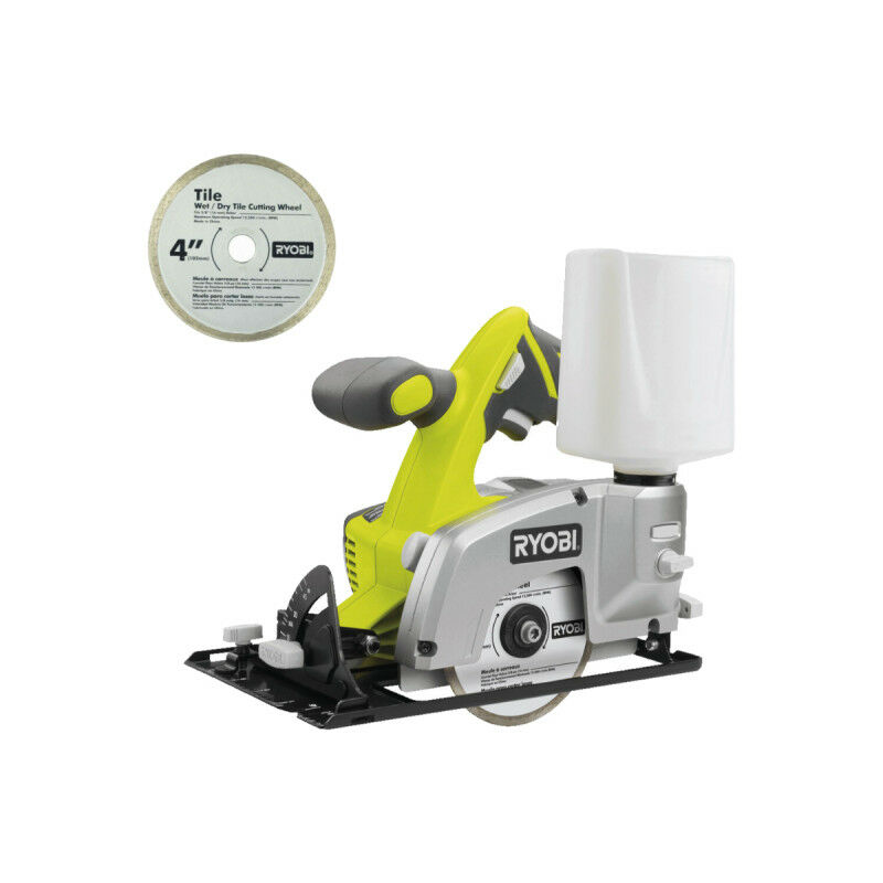 foto del prodotto confezione ryobi sega per piastrelle lts180m 18v oneplus ruota 102 mm senza batteria e caricatore disco da tag