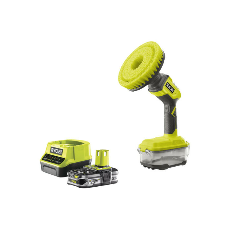 foto del prodotto confezione ryobi spazzola elettrica 18v oneplus r18cps 0 1 batteria 2,5ah 1 caricatore rapido rc18120 125
