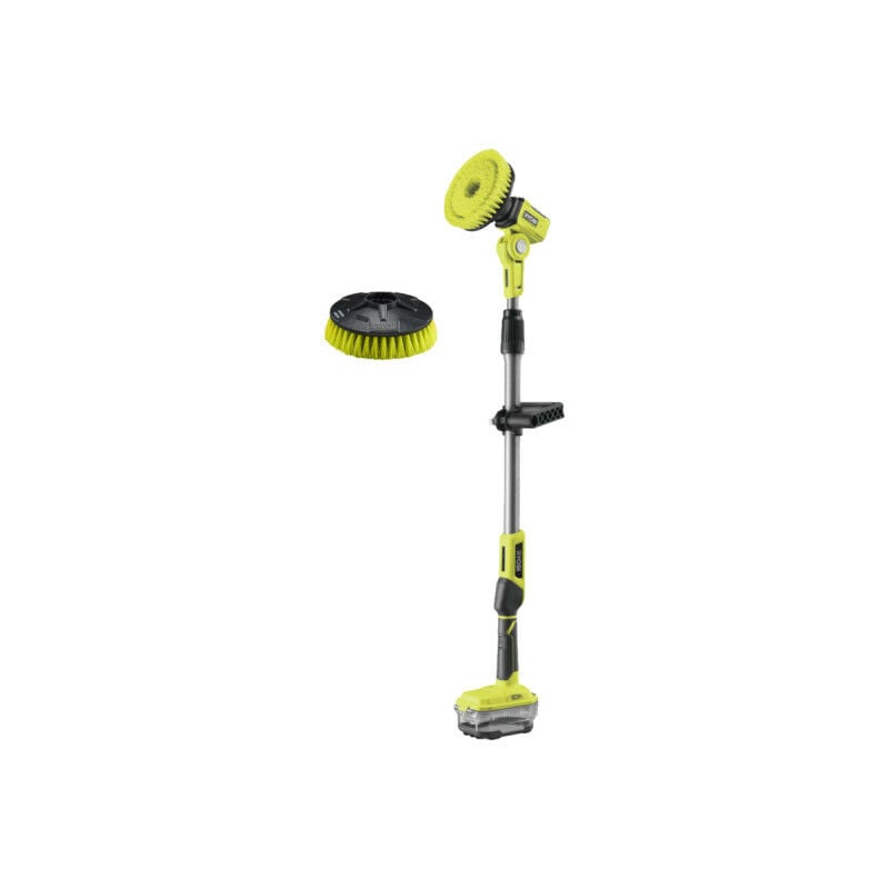 foto del prodotto confezione ryobi spazzola telescopica motorizzata r18tps 0 18v oneplus senza batteria e caricabatterie testina r