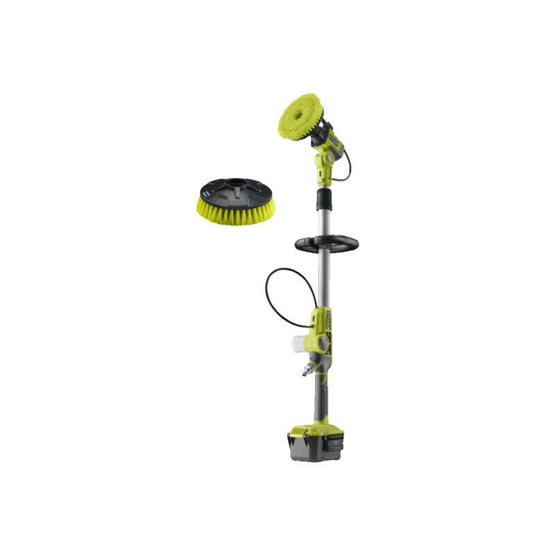 foto del prodotto confezione ryobi spazzola telescopica rwts18 0 18v oneplus senza batteria o caricabatterie testina rakscrubm p