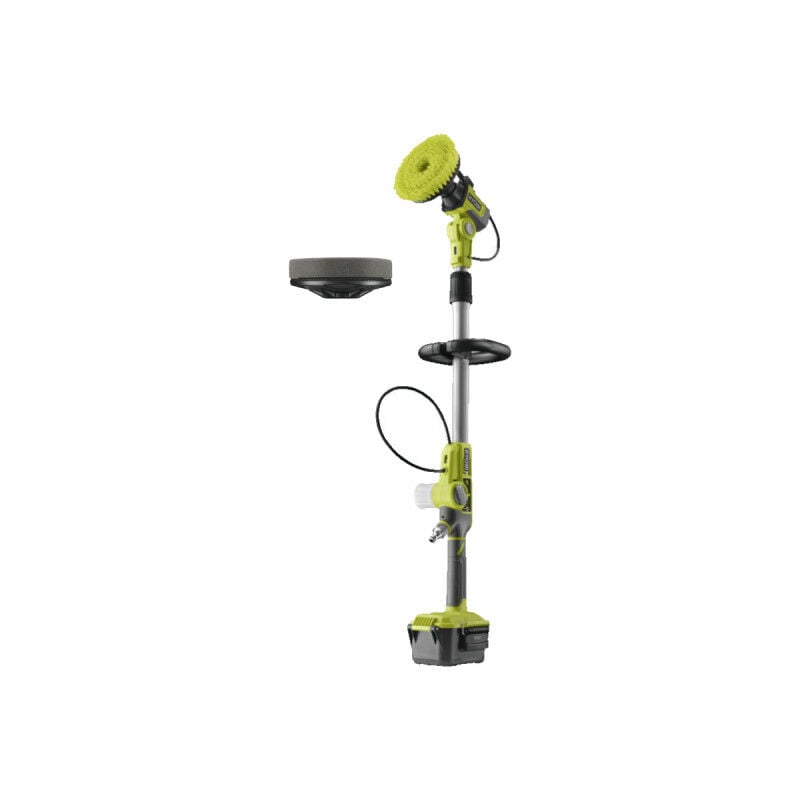 foto del prodotto confezione ryobi spazzola telescopica rwts18 0 18v oneplus senza batteria o caricatore disco in schiuma raks