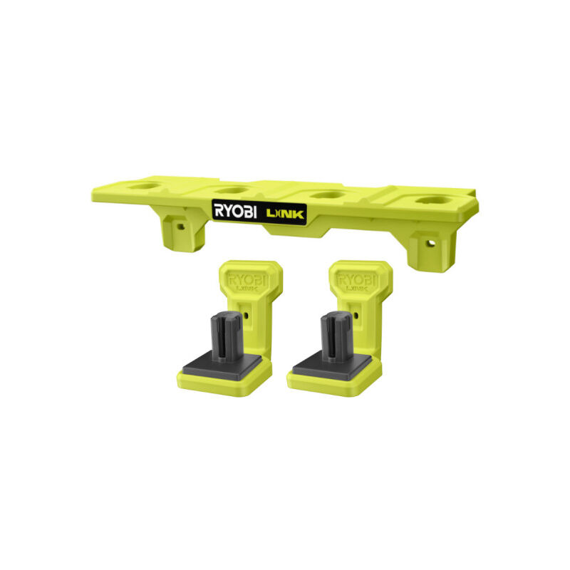 foto del prodotto confezione ryobi syst me link scaffale per batterie 18v 2 supporti per elettroutensili portatili