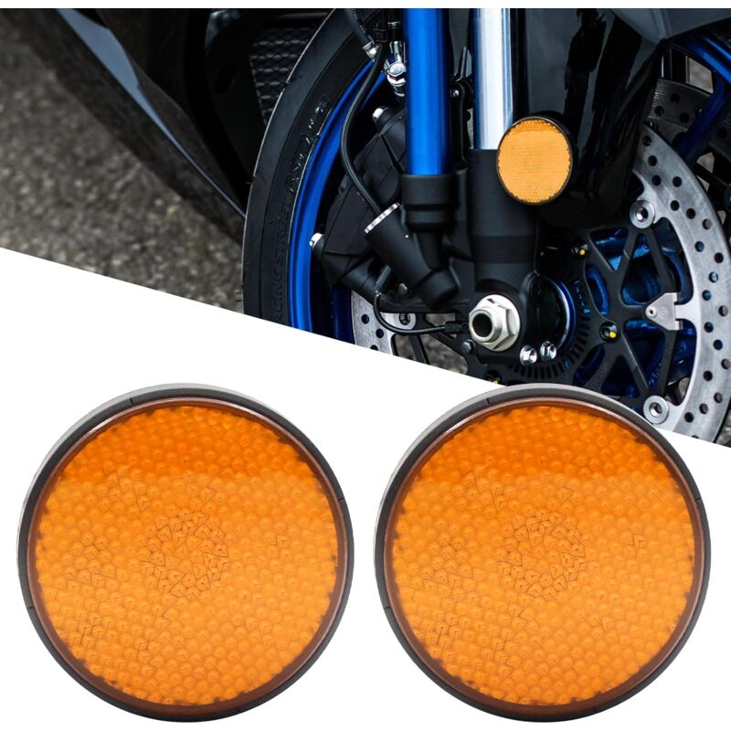 foto del prodotto confezioni da 12 v led rotondi per motociclette, luce di stop luce di guida luce ambra 