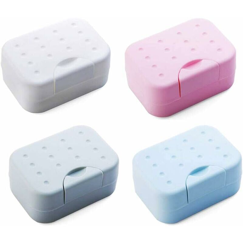 foto del prodotto confezioni di portasapone da viaggio, portasapone con coperchio, portasapone con coperchio, portasapone in plastica, portasapone facile da pulire per