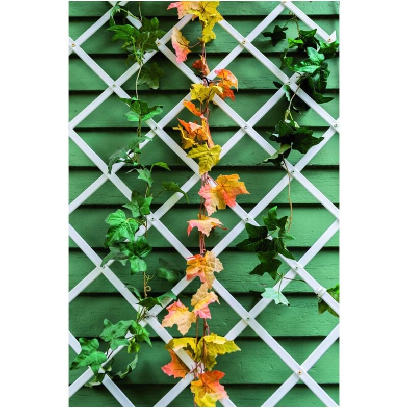 foto del prodotto confine traliccio estensibile in pvc col. bianco cm. 200x100