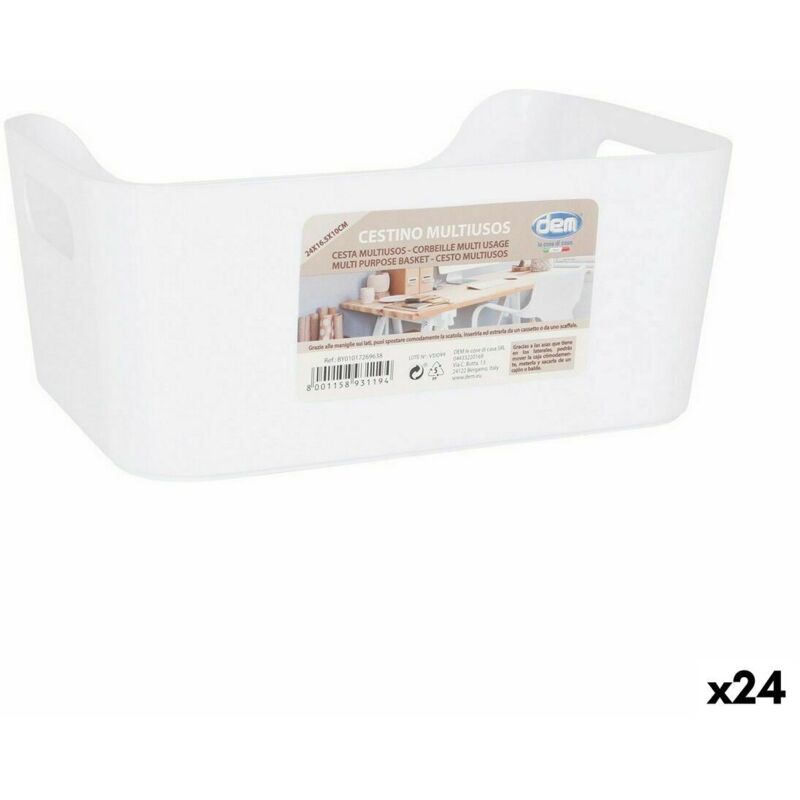 foto del prodotto confortime cestino multiuso bianco 24 x 16,5 x 10 cm 24 unit 