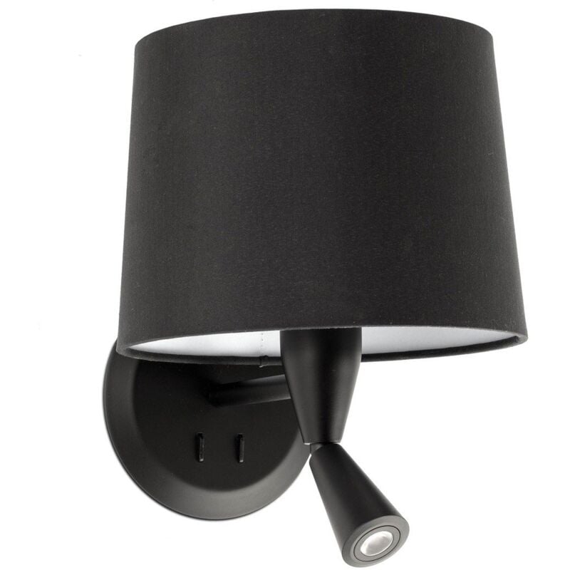 foto del prodotto conga lampada da parete con lector nero nero