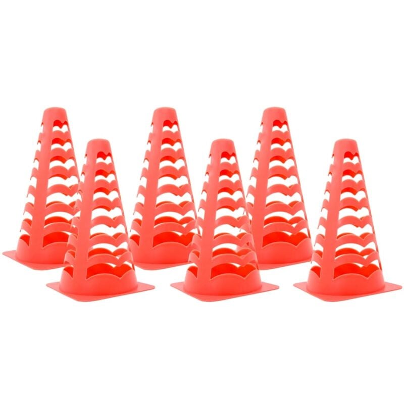 foto del prodotto coni da calcio 6 pz impilabili arancioni 13x13x22,5 cm vidaxl