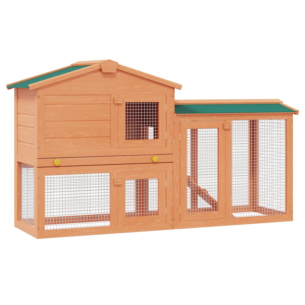 foto del prodotto conigliera all 39 aperto gabbia animali piccoli casetta in legno cod mxl 44920