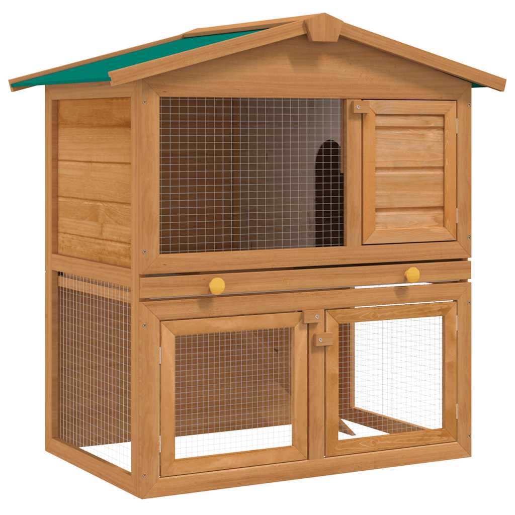 foto del prodotto conigliera all 39 aperto gabbia piccoli animali 3 porte legno cod mxl 53001