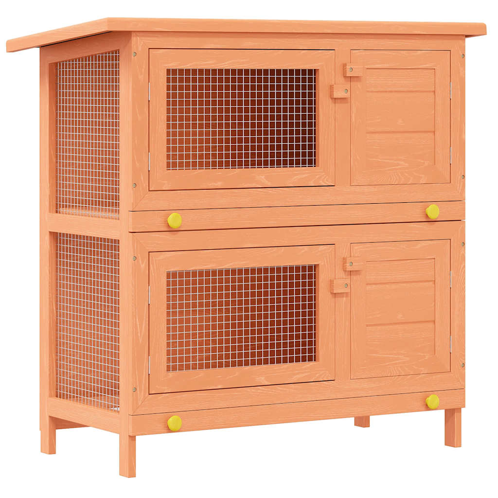 foto del prodotto conigliera all 39 aperto gabbia piccoli animali 4 porte legno cod mxl 52810