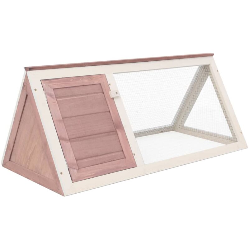 foto del prodotto conigliera in legno marrone vidaxl 729503