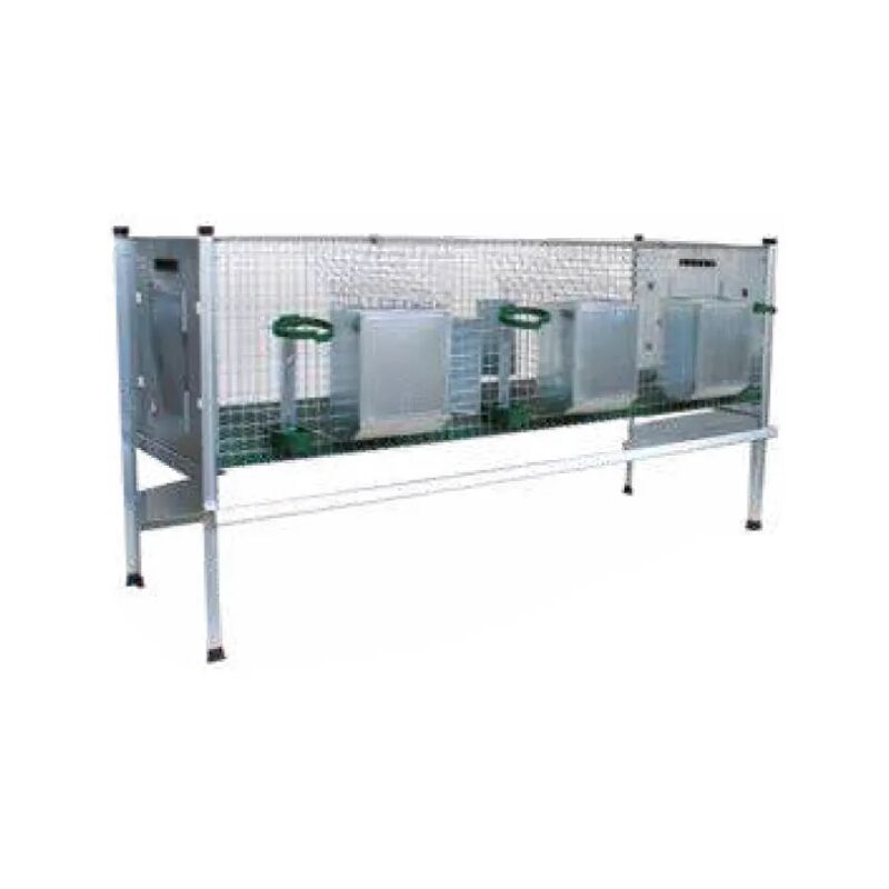 foto del prodotto conigliera plura 200211 ropet tre scomparti ingrasso 158x51x42 80cm