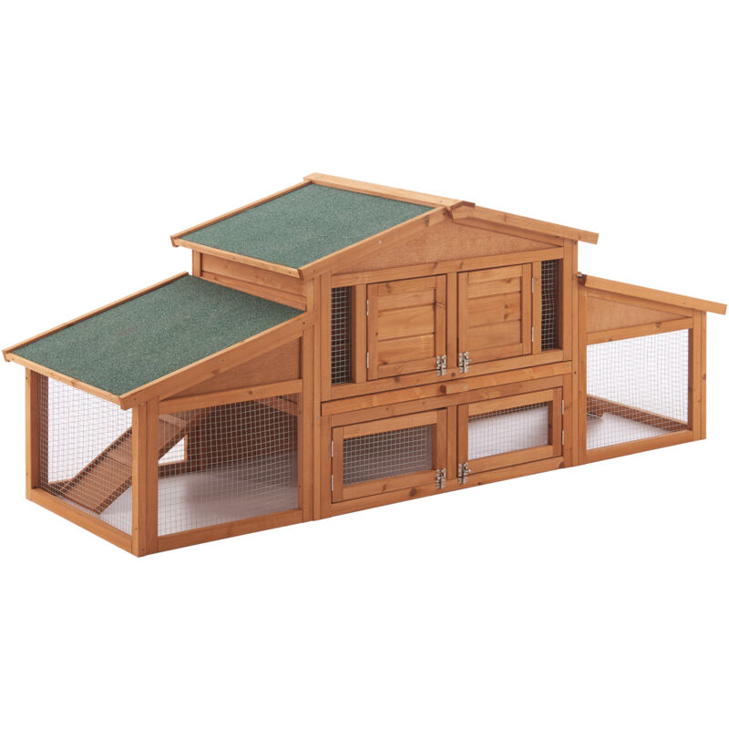 foto del prodotto conigliera schmitten coperta con tettuccio impermeabile axlxp 72 x 180 x 62 cm struttura in legno en.casa 