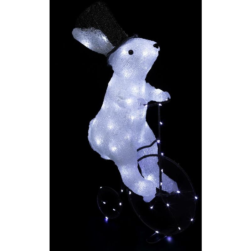 foto del prodotto coniglio illuminato da esterno h44cm 64 led trasformatore feeric lights christmas