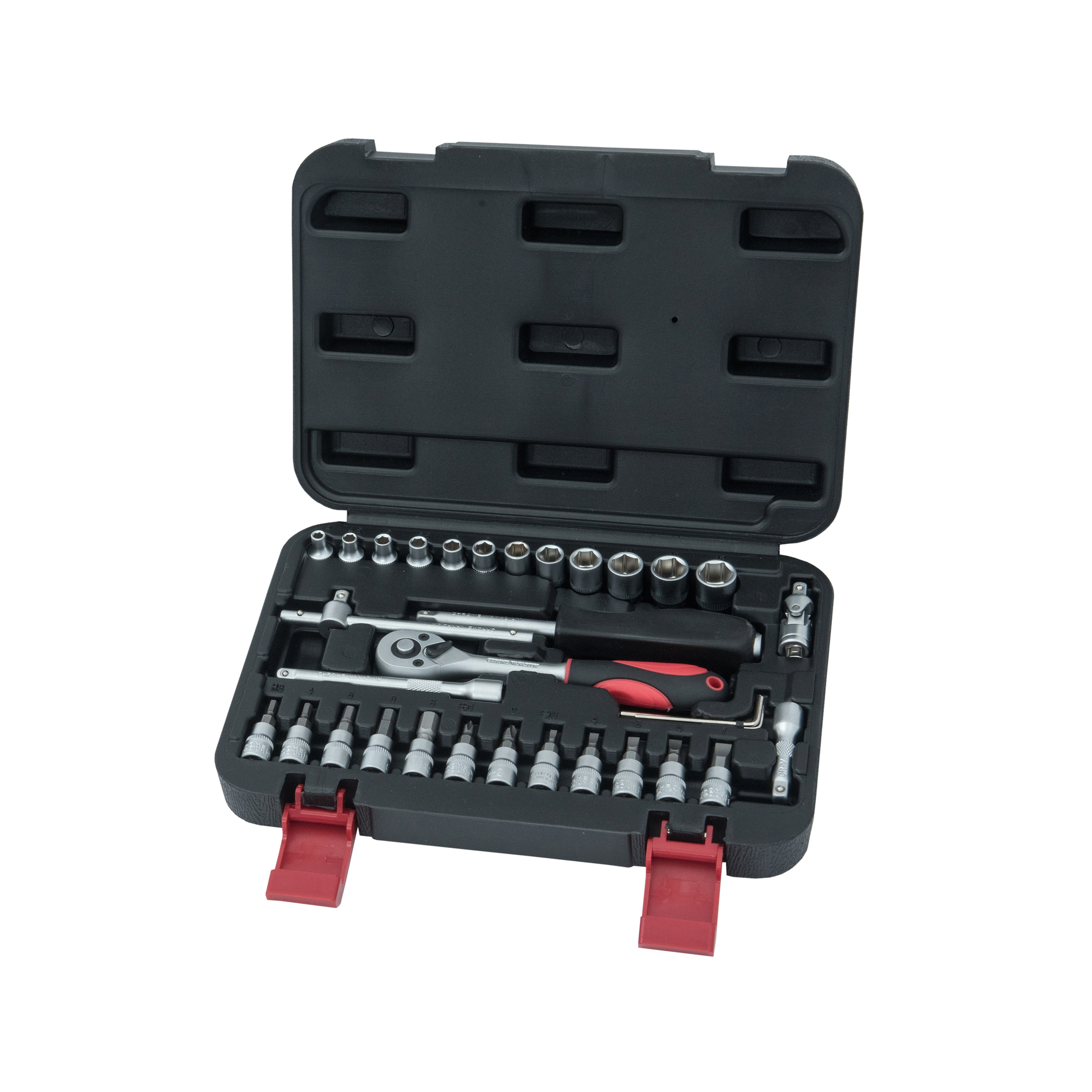 foto del prodotto conmetall - chiavi a bussola con cricchetto 1 4' ph esagonali chiave a t prolunga set 33 pz