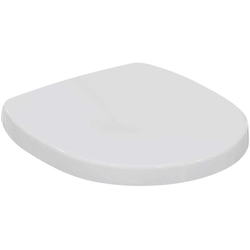 foto del prodotto connect space, copriwater originale dedicato, sedile a chiusura rallentata con cerniere in acciaio, bianco ideal standard